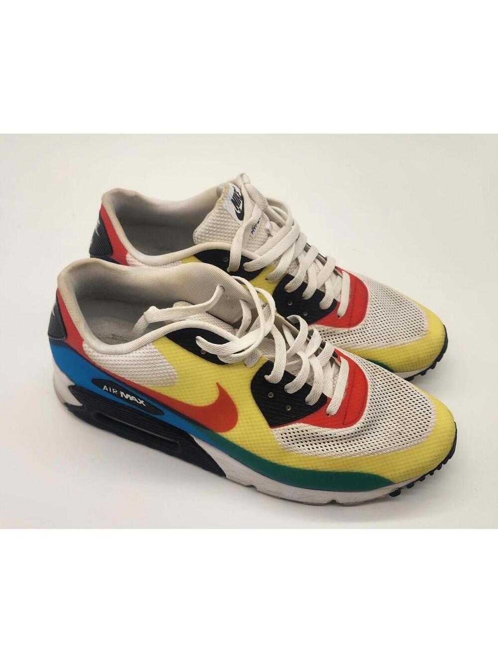 EUC NIKE AIR MAX 90 WHAT THE MAX WHITE SPORT RED SOAR 13